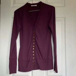 Purple cardigan